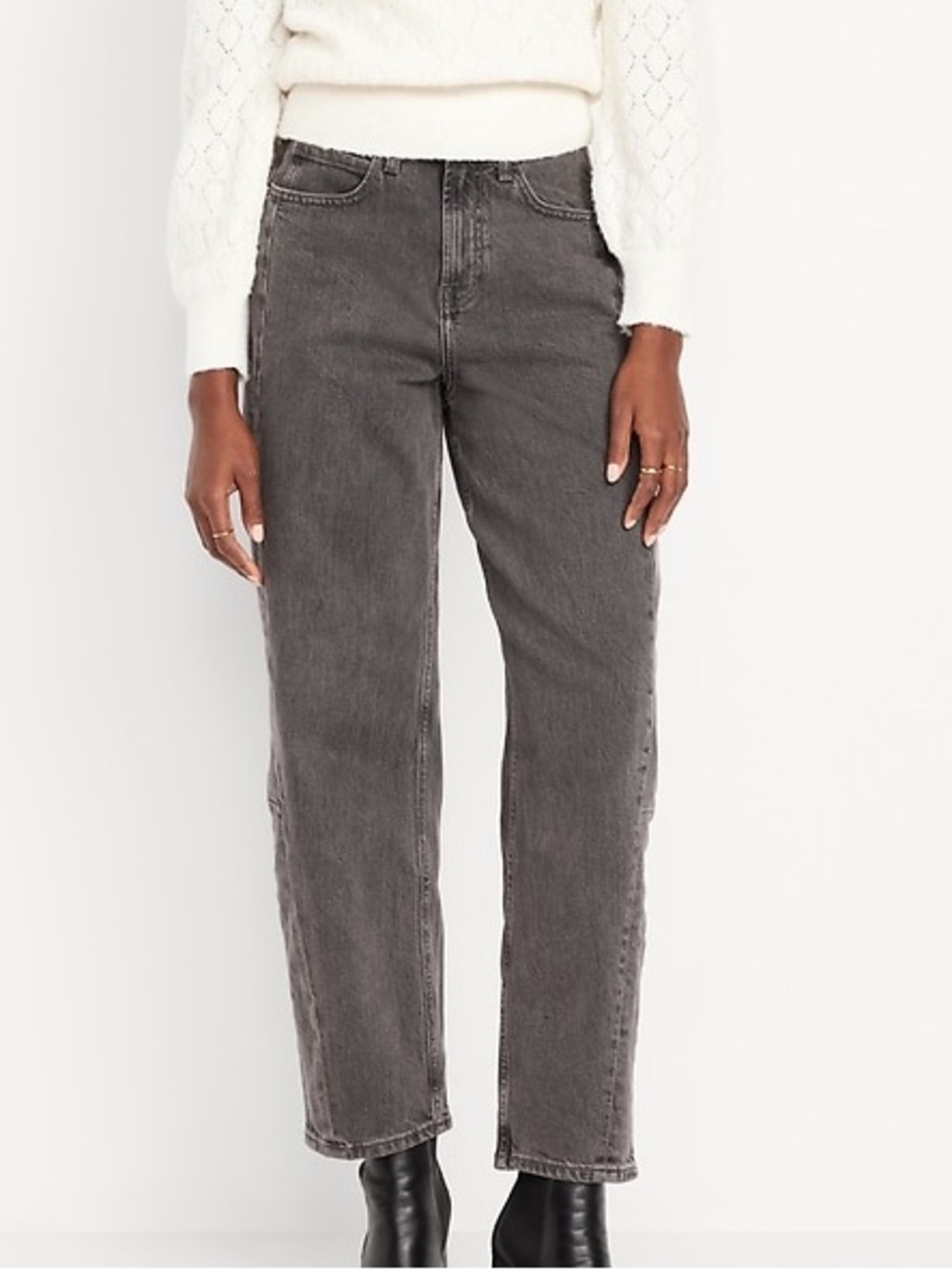 Old Navy Charcoal Barrel Jeans